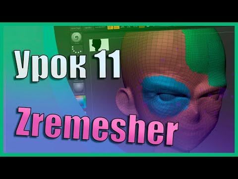 Видео: 11 Zbrush для начинающих | Zremesher (авторетоп) (Урок)