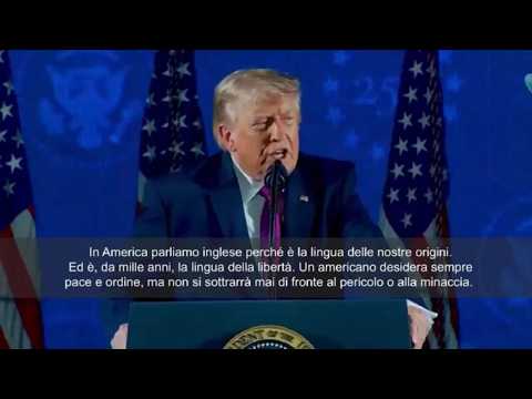 Video Trump: Parliamo inglese perché è la lingua delle nostre origini