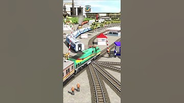 kereta Api Expres Melintasi Persilangan Dan Rel Tikungan #indianrailways #train #railway #railroad