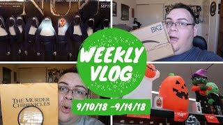 SEEING THE NUN, BOOK MAIL & MURDER CHRONICLES | Weekly Vlog ✘ 9/10/18 - 9/14/18