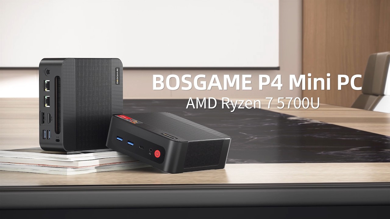 BOSGAME P4 [Dual 2.5GbE LAN] Gaming Mini PC Ryzen 7 5825U 32GB RAM