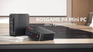 BOSGAME P4 [Dual 2.5GbE LAN] Gaming Mini PC Ryzen 7 5825U 32GB RAM