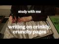 [cozy asmr] casual study session with rolling thunder and rain ambience | no talking, paper sounds
