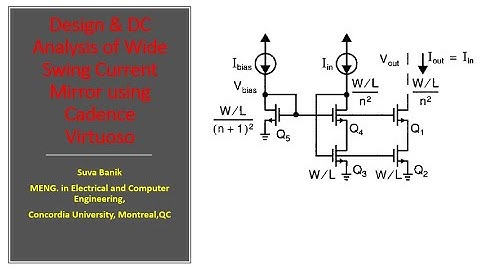 MOSFET Wide Swing Cascode Current Mirror Design in Cadence Virtuoso| Cadence DC Parametric  Analysis