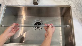Stick a Walmart tension rod in your kitchen sink... (This is BRILLIANT!)