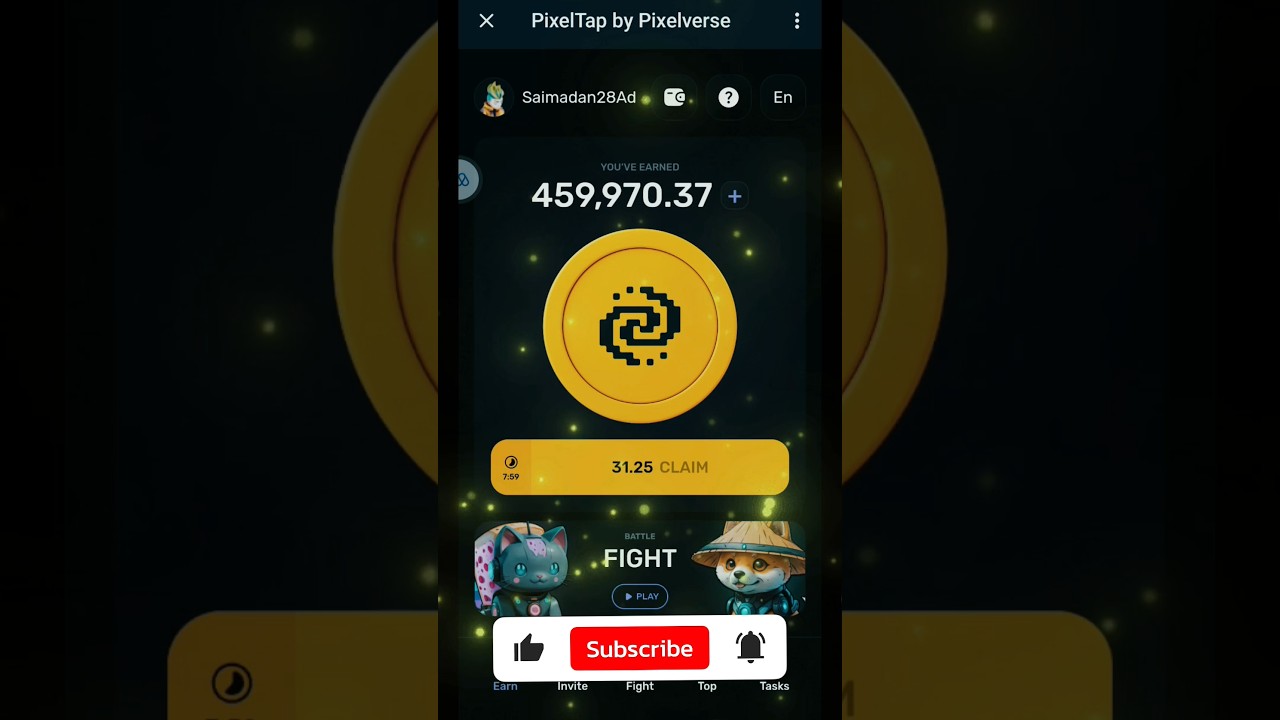 Pixeltap by pixelverse bot free money earn 