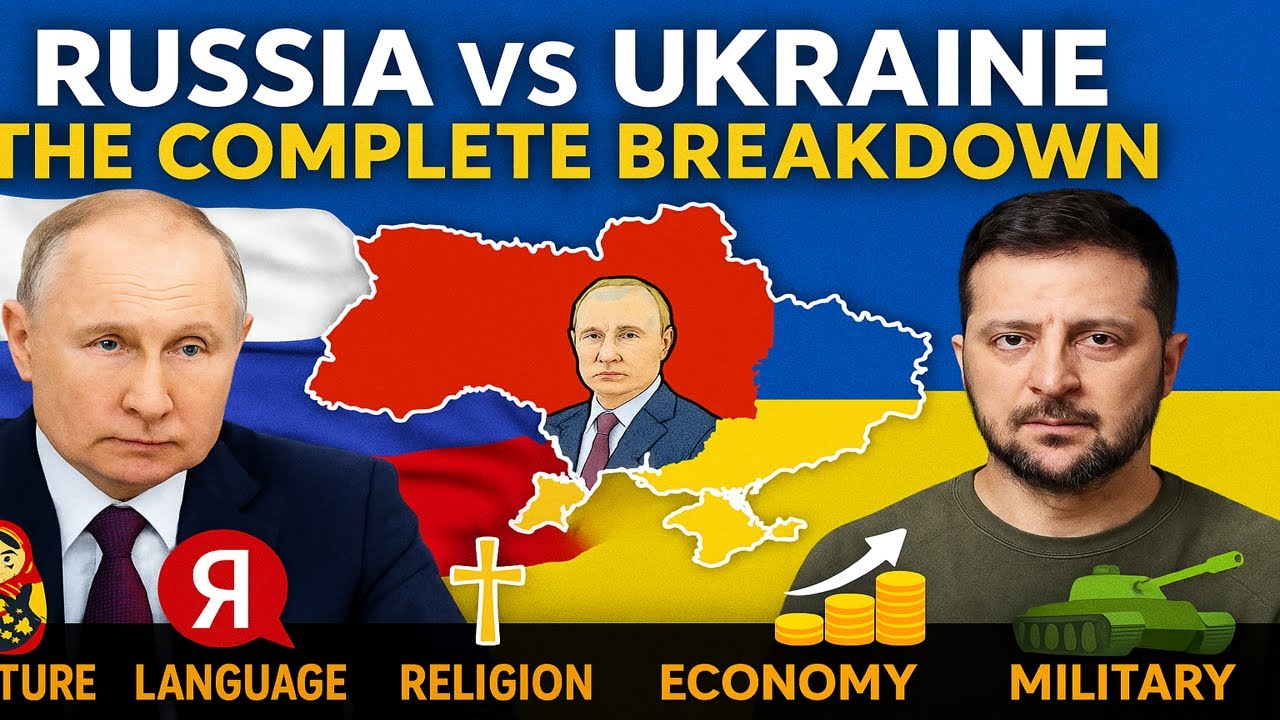 Russia vs Ukraine: The Complete Breakdown – Culture, Language, Religion, Economy & Military
