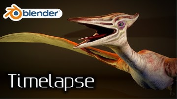 Creating a Pterodactyl in Blender - Step by Step 3D Modeling Tutorial | Blender 4.0 Timelapse