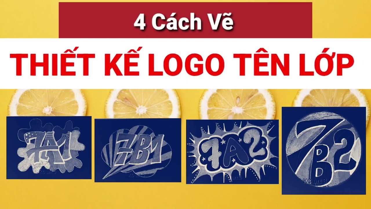 4 cách Vẽ Logo tên lớp - 7A1,7B1,7A2,7B2 - LOGO DẠNG CHỮ - Mt7 ...