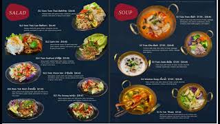 Thai Hot Restaurant Menu