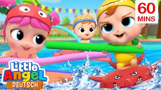 Die Wasser-Olympiade | Und viele Lieder mehr | Little Angel Deutsch - Kinderlieder