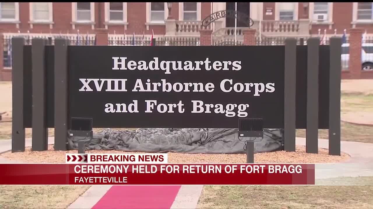 Fort Liberty officially reverts to Fort Bragg during ceremony