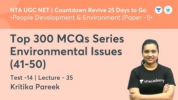 Top 300 MCQs Series | People Development & Environment | NTA UGC NET JRF 2021 | by Kritika Pareek