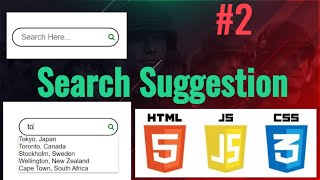 How to Create Smart Search Suggestions with HTML, CSS & JS - Full Tutorial for Beginners #2