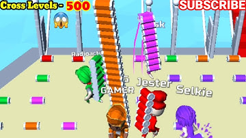 Bridge Race : Walkthrough Gameplay / Cross The Levels 500 / All Levels Android,ios Level 496 - 500.👈