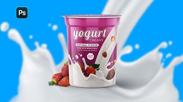 Product Packaging Design in Photoshop CC || Yogurt Label Design || Vertex Graphic