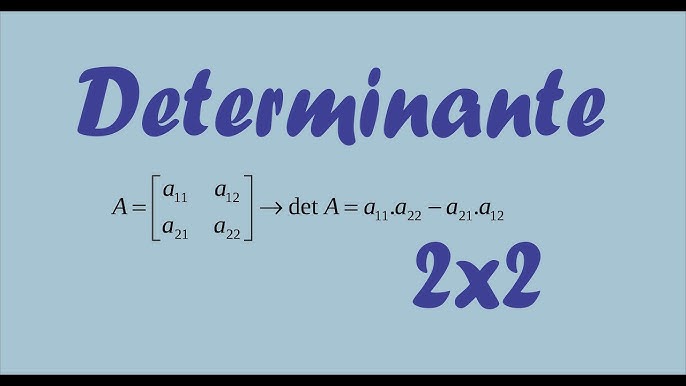 DETERMINANTE DA MATRIZ 2X2 - YouTube