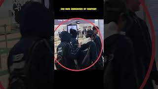 Jin and jungkook at airport #jinkook