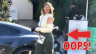 Exhausted Chrissy Teigen Forgets To Close Her Trunk While Running Errands