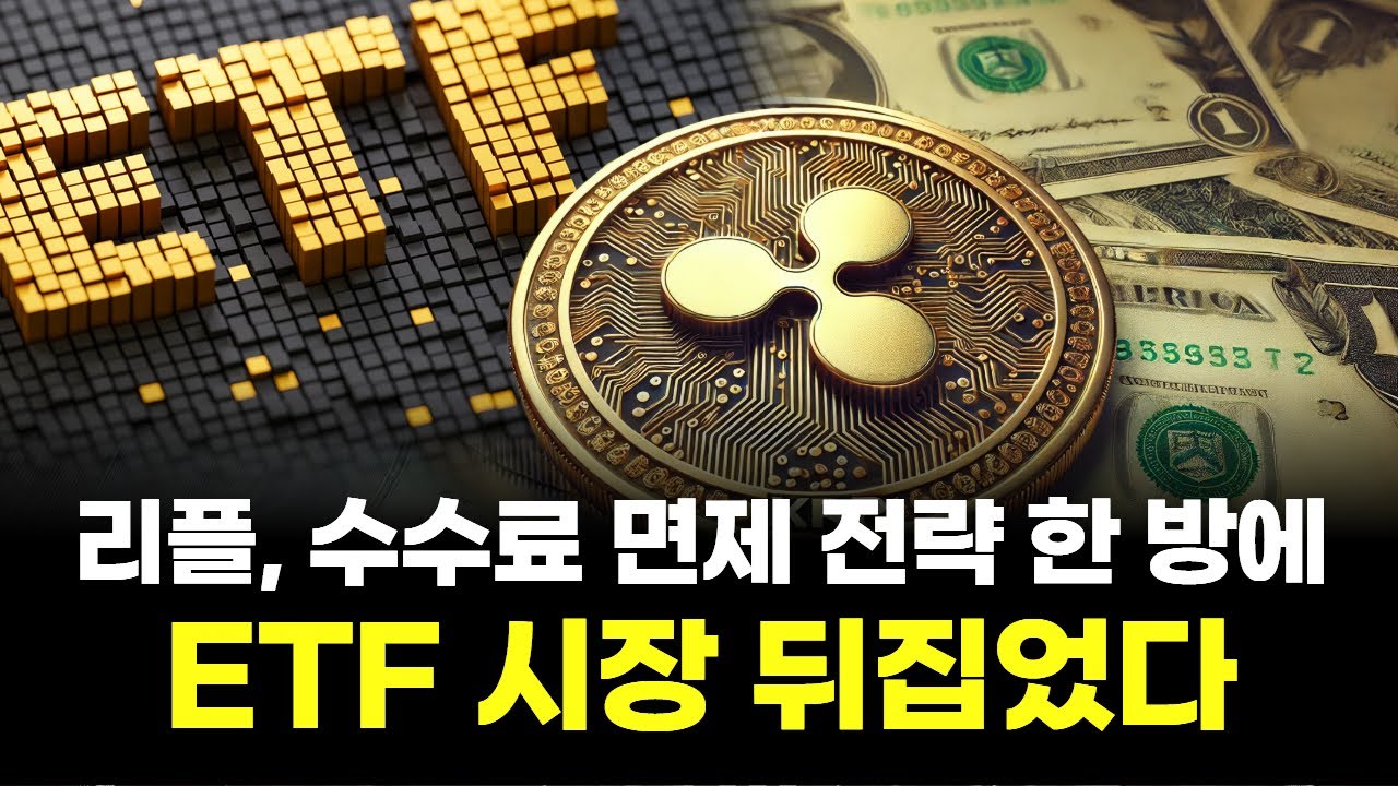 리플, 수수료 면제 전략 한 방에…ETF 시장 뒤집었다