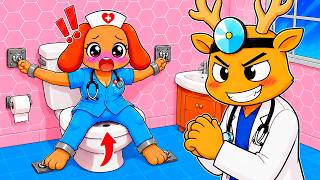 Dr. Harlow catches Nurse Moka in the bathroom in Roblox! 😱 screenshot 5