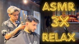 FAST 3X ASMR | HAIRCUT RELAXING | FOR SLEEP