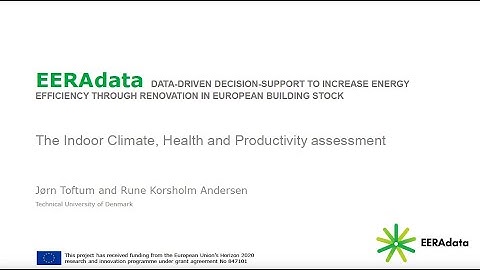EERAdata Decision Support Tool - Indoor Climate, Health and Productivity Assessment module