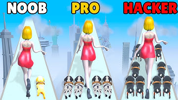 NOOB vs PRO vs HACKER in Puppy Rush 3D