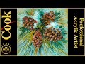 How to Paint a Pine Cone Burst with Acrylics - A Painting Tutorial for Beginner and Advanced Artists