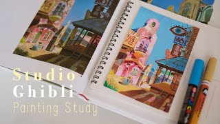 Painting Studio Ghibli Scene | Spirited Away | Posca Acrylic Markers