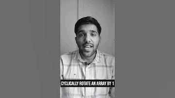 cyclically rotate an array by one | Daily DSA Questions🧑‍💻 #dsa #100daysofcode #sho
