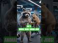 Raccoon Gym Trainer 😂 Animals Doing Human Jobs! (Day 4) #aianimation #digitalart #aivideo #cinematic