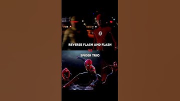 Flash and Reverse Flash vs Spider Trio #shorts #marvel #sw