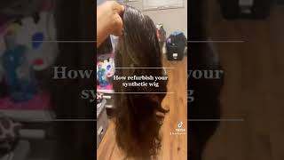 HOW TO WASH YOUR SYNTHETIC WIG🖤 #synthetic #wigs #howto #tutorial