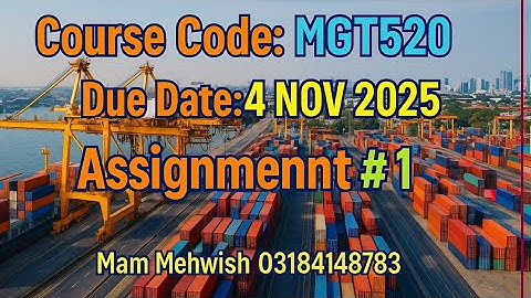 MGT520 Assignment #1 Solution | Modes of International Business | Fall 2025 | Full Explanation