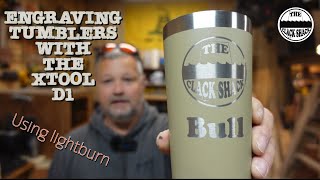 Engraving tumblers with the XTool D1 using lightburn