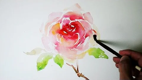 How to paint a rose in watercolor  - JayArt