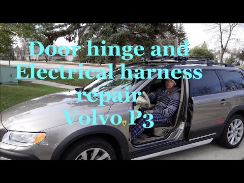 Repairing Door hinges and electrical connector between door and body. Must check on Volvo P3