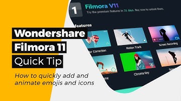 🎬Wondershare Filmora 11 - How to quickly add and animate emojis and elements in your videos