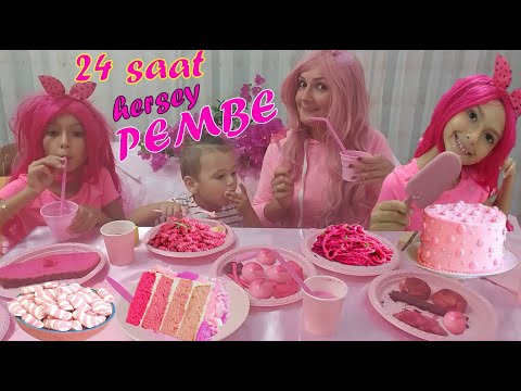 24 SAAT HERŞEY PEMBE   Elif ile Eğlenceli Video #EvdeKal #SendeOyna #SendeYap