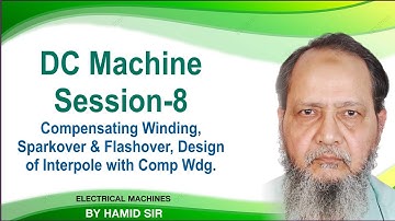 DC Machine Session-8 Compensating Winding, Sparkover & Flashover, Design of Interpole with Comp Wdg.