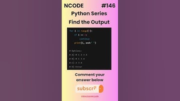 NCODE #146 | Find the Output | Comment your Answer Below | #coding #pythondaily #python #mcqsquiz