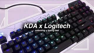 logitech K/DA keyboard unboxing (gx brown tactile)