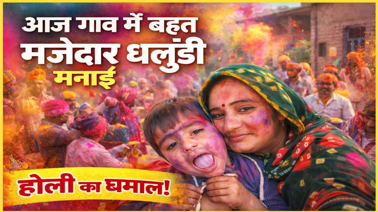 आज गांव की धुलंडी में मची जबरदस्त मस्ती 😱 | होली का असली धमाल #dailyvlog #holi2026 