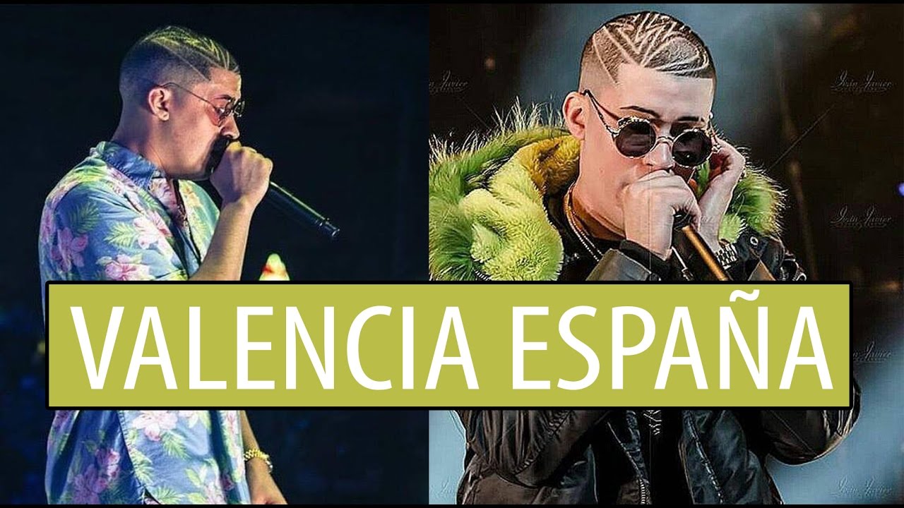 Llegada de Bad bunny a Europa Presentación en Valencia España YouTube