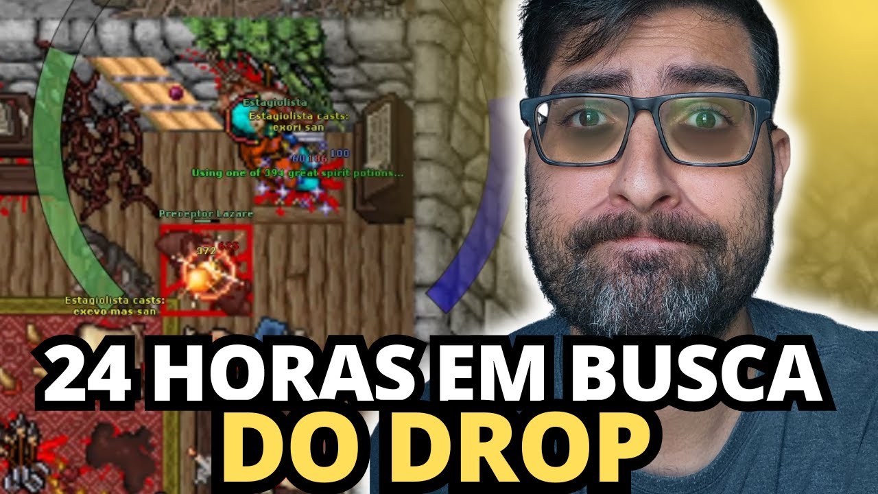 EU PASSEI 24 HORAS CAÇANDO BOSS FALCON NO TIBIA
