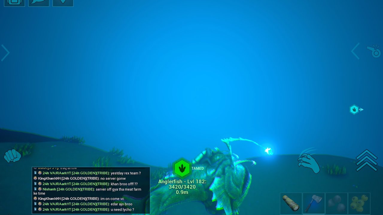 Taming Angler in Ark Ultimate Mobile || How to Tame || Ark Revamp || New Ark Mobile