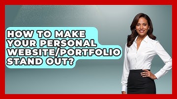 How To Make Your Personal Website/Portfolio Stand Out? - Job Success Network