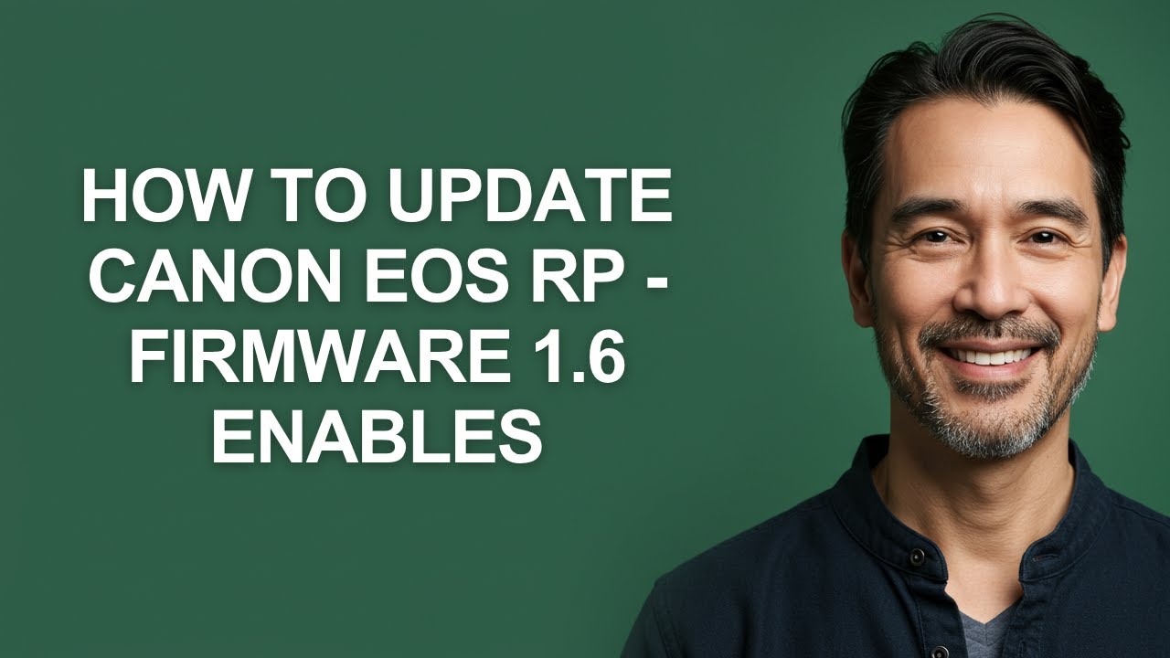 How to Update Canon Eos Rp - Firmware 1.6 Enables - KevinHowTo