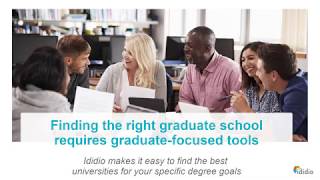 Use Ididio to find your ideal graduate school